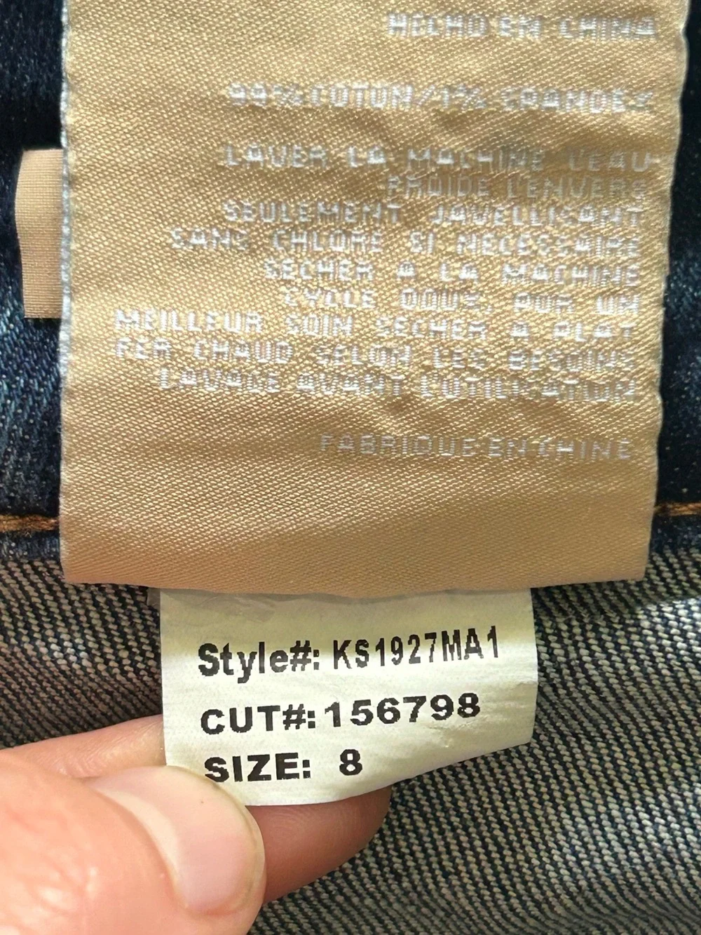 Kut From The Kloth Jane High Rise Long Short Zipper Patch Pockets Size 8 Sailor